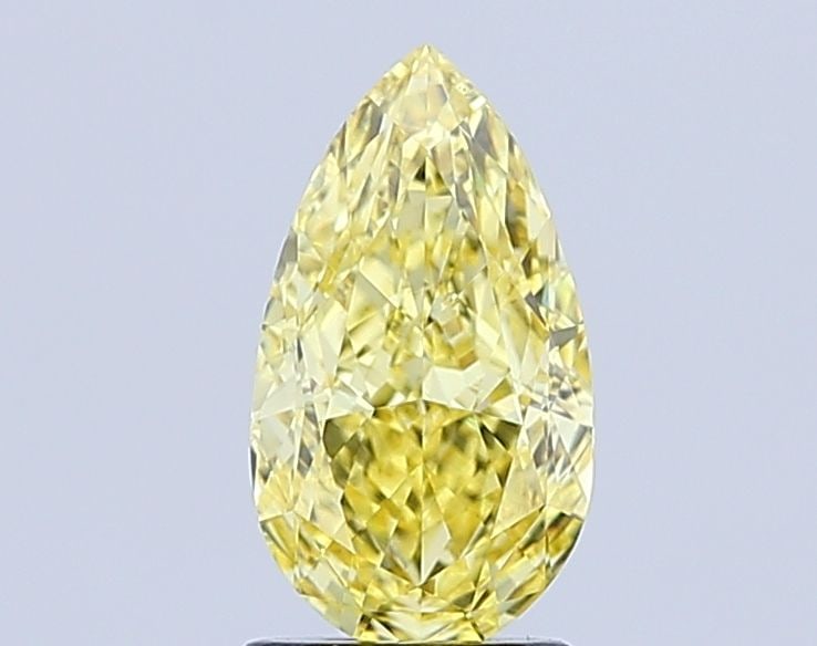 Loose Diamond - PEAR 1.73ct Fancy Vivid Yellow VS1: Loose Diamond - PEAR 1.73ct Fancy Vivid Yellow VS1 Source: This is a real non-mined Diamond that has been grown in a lab Shape: PEAR Carats: 1.73 Color: Fancy Vivid Yellow Certification: IGI Video: