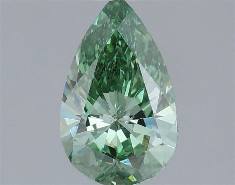Loose Diamond - PEAR 1.01ct Fancy Vivid Green VS2: Loose Diamond - PEAR 1.01ct Fancy Vivid Green VS2 Source: This is a real non-mined Diamond that has been grown in a lab Shape: PEAR Carats: 1.01 Color: Fancy Vivid Green Certification: IGI Video: