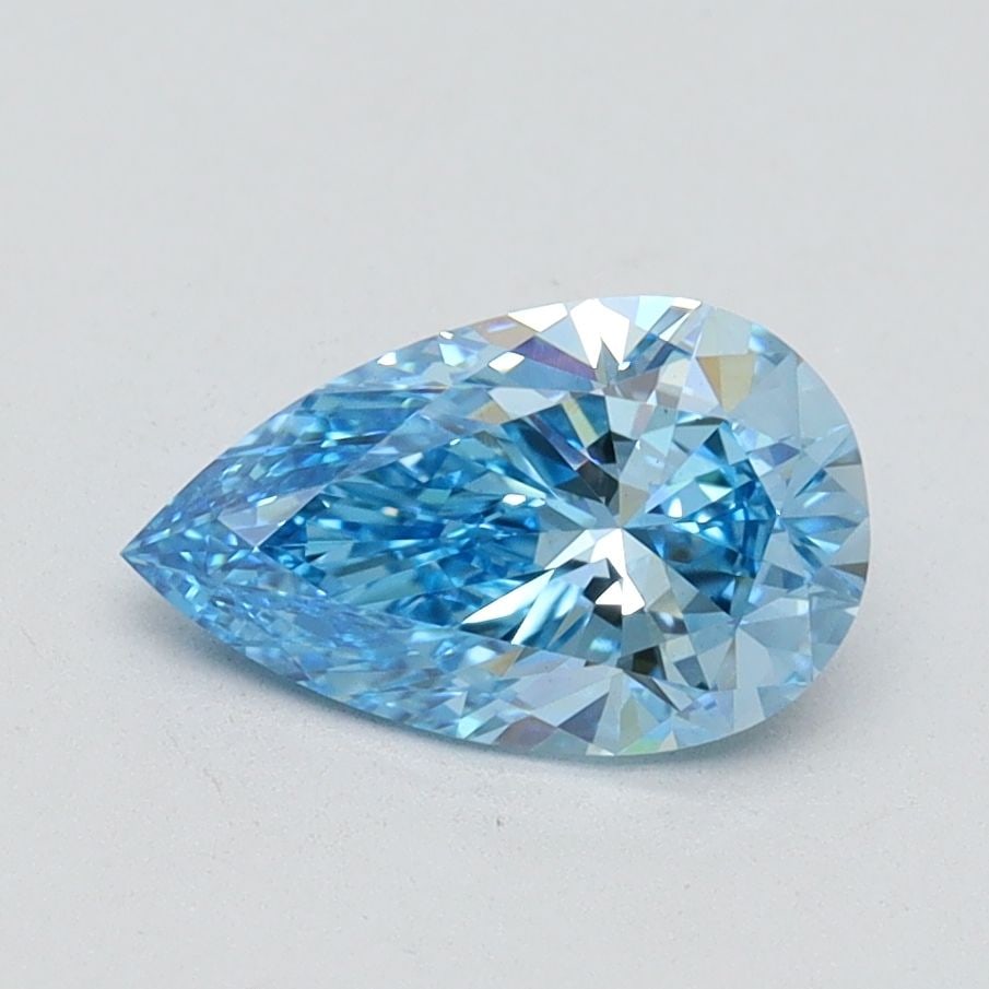 Loose Diamond - PEAR 1.09ct Fancy Vivid Blue VS1: Loose Diamond - PEAR 1.09ct Fancy Vivid Blue VS1 Source: This is a real non-mined Diamond that has been grown in a lab Shape: PEAR Carats: 1.09 Color: Fancy Vivid Blue Certification: IGI Video: