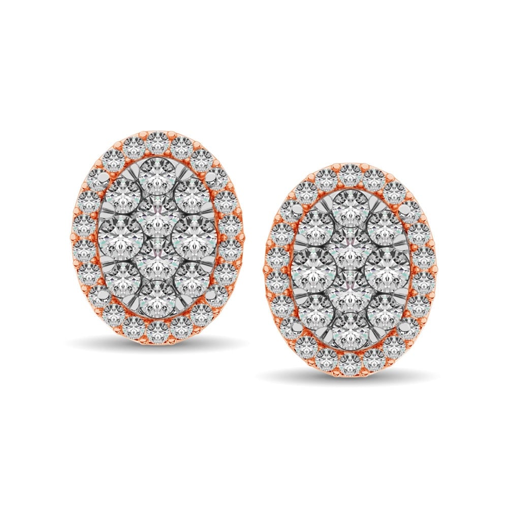 Diamond 3/4 Ct.tw Oval Shape Earrings in 14K Rose Gold: Diamond 3/4 Ct.tw Oval Shape Earrings in 14K Rose Gold 14k Rose Gold Stone Color: Gh Stone Clarity: Si2 This item may take 2-5 weeks for shipping. The Diamond Depot Guarantee: All items in this