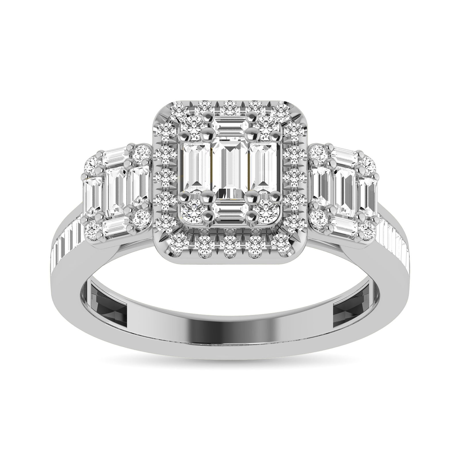 Diamond 7/8 Ct.Tw. Engagement Ring in 14K White Gold (1 of 4)