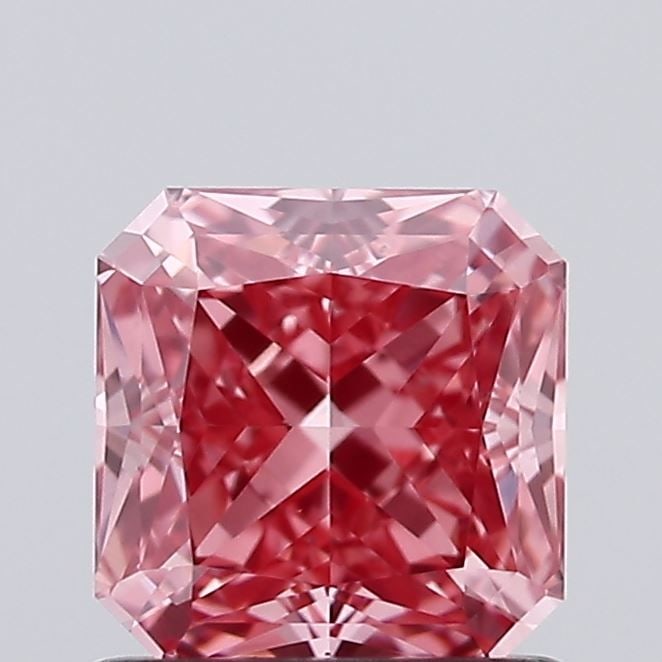 Loose Diamond - SQUARE RADIANT 1.02ct Fancy Vivid Pink VS1: Loose Diamond - SQUARE RADIANT 1.02ct Fancy Vivid Pink VS1 Source: This is a real non-mined Diamond that has been grown in a lab Shape: SQUARE RADIANT Carats: 1.02 Color: Fancy Vivid Pink