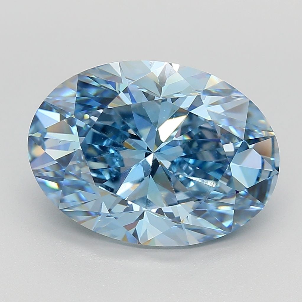 Loose Diamond - OVAL 6.01ct Fancy Vivid Blue VS2: Loose Diamond - OVAL 6.01ct Fancy Vivid Blue VS2 Source: This is a real non-mined Diamond that has been grown in a lab Shape: OVAL Carats: 6.01 Color: Fancy Vivid Blue Certification: IGI The