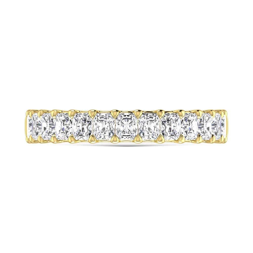 18K Yellow Gold 2 3/4 Ct.Tw. Radiant Shape Diamond Half Way Eternity Band (1 of 3)