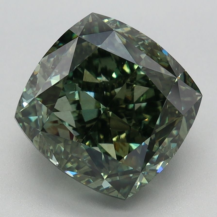 Loose Diamond - CUSHION MODIFIED 3.87ct Fancy Intense Green VS1: Loose Diamond - CUSHION MODIFIED 3.87ct Fancy Intense Green VS1 Source: This is a real non-mined Diamond that has been grown in a lab Shape: CUSHION MODIFIED Carats: 3.87 Color: Fancy Intense Green