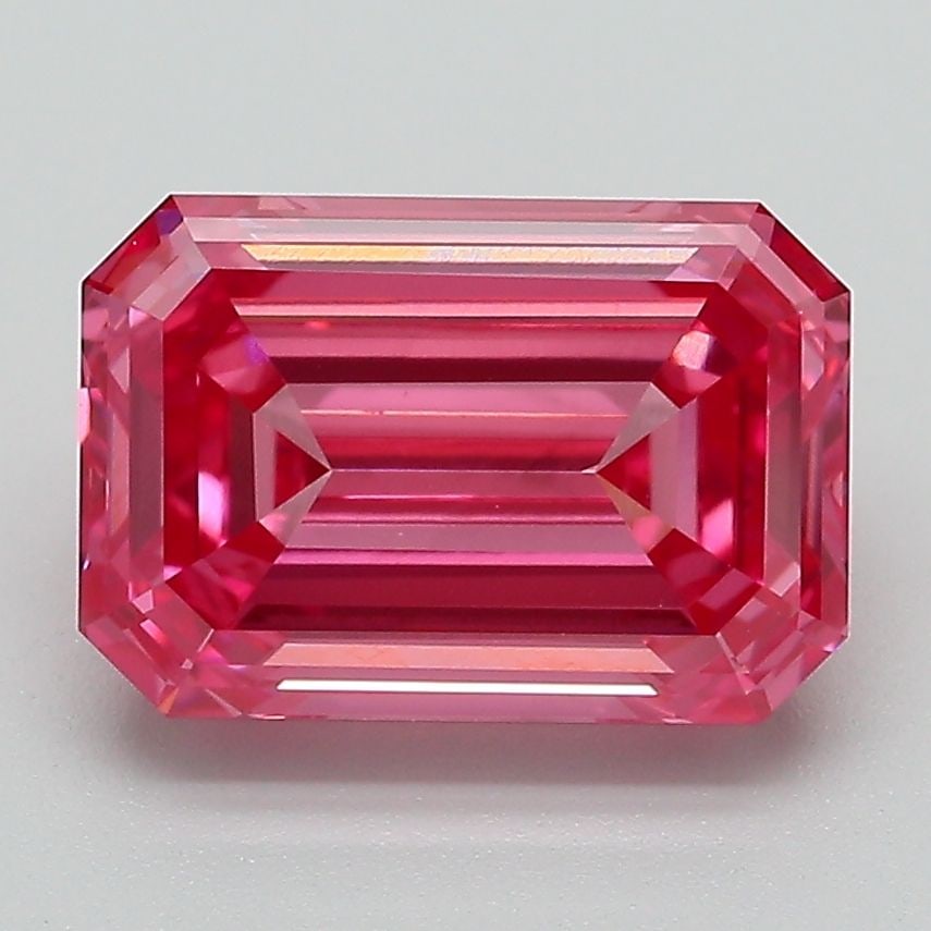 Loose Diamond - EMERALD 3.06ct Fancy Vivid Pink VVS2 (1 of 1)