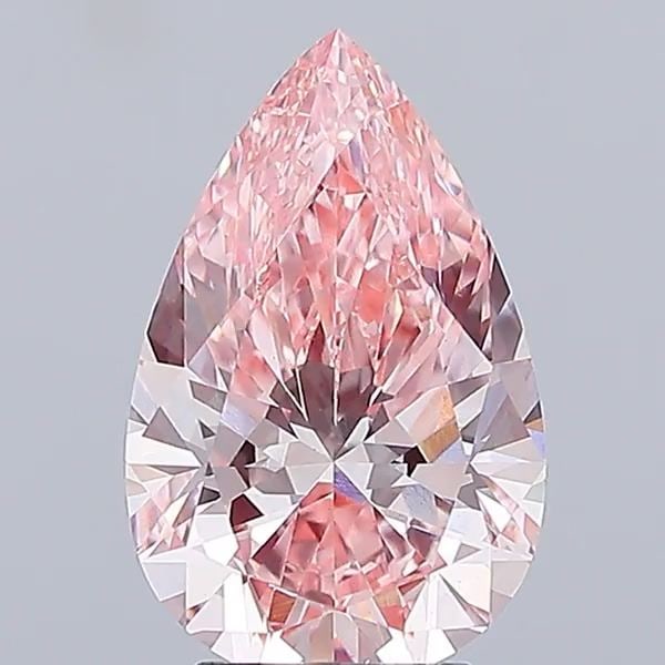 Loose Diamond - PEAR 4.06ct Fancy Vivid Pink VS1 (1 of 1)