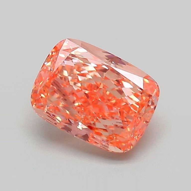 Loose Diamond - CUSHION MODIFIED 1.68ct Fancy Vivid Pink Orange VS1: Loose Diamond - CUSHION MODIFIED 1.68ct Fancy Vivid Pink Orange VS1 Source: This is a real non-mined Diamond that has been grown in a lab Shape: CUSHION MODIFIED Carats: 1.68 Color: Fancy Vivid Pink