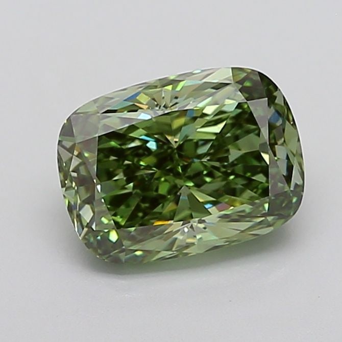 Loose Diamond - CUSHION MODIFIED 3.13ct Fancy Vivid Green VS1: Loose Diamond - CUSHION MODIFIED 3.13ct Fancy Vivid Green VS1 Source: This is a real non-mined Diamond that has been grown in a lab Shape: CUSHION MODIFIED Carats: 3.13 Color: Fancy Vivid Green