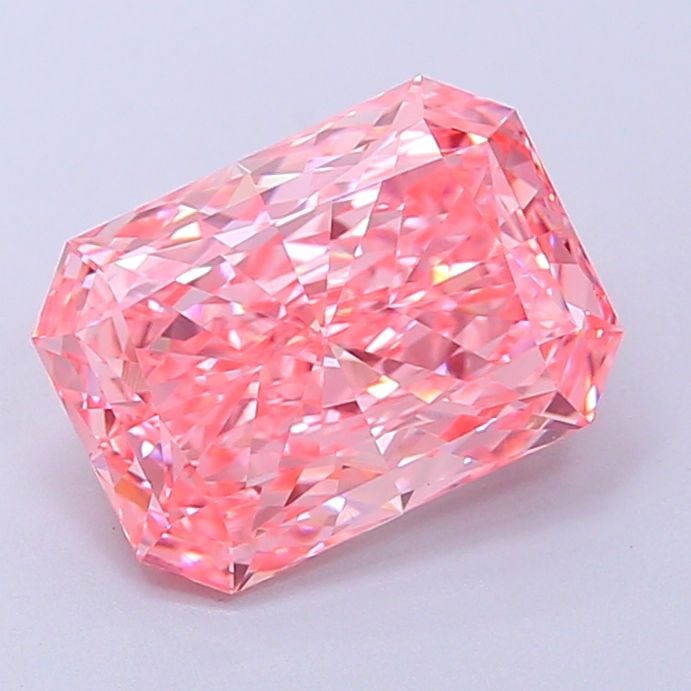 Loose Diamond - RADIANT 2.71ct Fancy Vivid Pink VS1: Loose Diamond - RADIANT 2.71ct Fancy Vivid Pink VS1 Source: This is a real non-mined Diamond that has been grown in a lab Shape: RADIANT Carats: 2.71 Color: Fancy Vivid Pink Certification: IGI