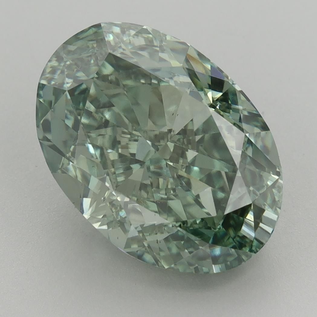 Loose Diamond - OVAL 6.49ct Fancy Vivid Green VS1 (1 of 1)