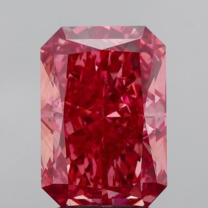 Loose Diamond - RADIANT 3.08ct Fancy Vivid Pink VS2: Loose Diamond - RADIANT 3.08ct Fancy Vivid Pink VS2 Source: This is a real non-mined Diamond that has been grown in a lab Shape: RADIANT Carats: 3.08 Color: Fancy Vivid Pink Certification: IGI