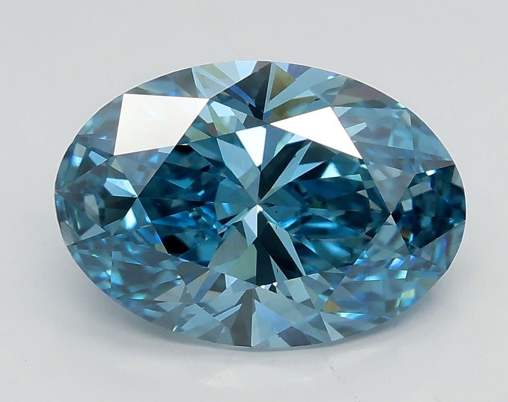 Loose Diamond - OVAL 2.54ct Fancy Vivid Blue VS2: Loose Diamond - OVAL 2.54ct Fancy Vivid Blue VS2 Source: This is a real non-mined Diamond that has been grown in a lab Shape: OVAL Carats: 2.54 Color: Fancy Vivid Blue Certification: IGI Video:
