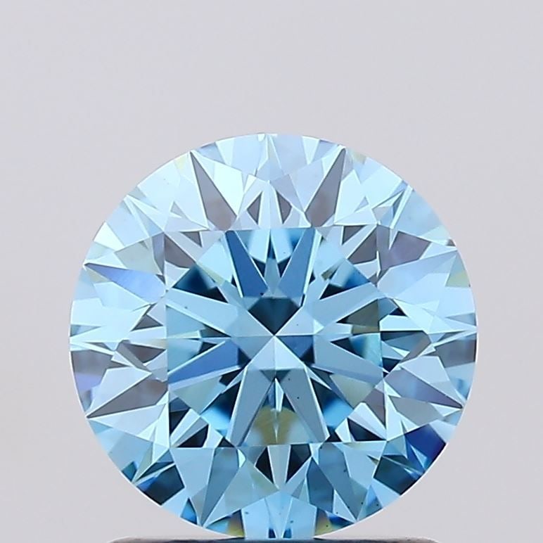 Loose Diamond - ROUND 1.28ct Fancy Vivid Blue VS1: Loose Diamond - ROUND 1.28ct Fancy Vivid Blue VS1 Source: This is a real non-mined Diamond that has been grown in a lab Shape: ROUND Carats: 1.28 Color: Fancy Vivid Blue Certification: IGI Video:
