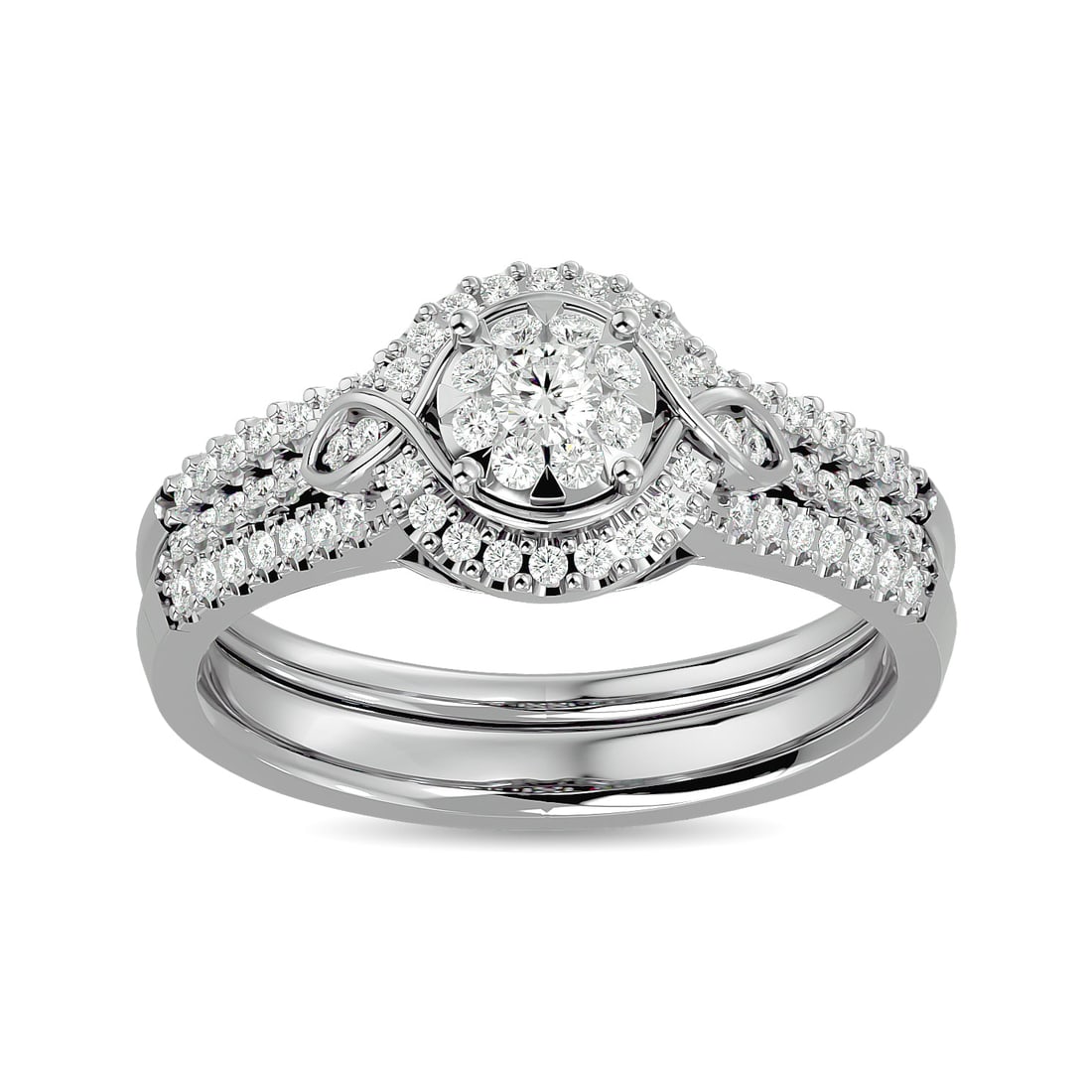 Diamond 1/2 Ct.tw Bridal Ring in 14K White Gold (1 of 4)