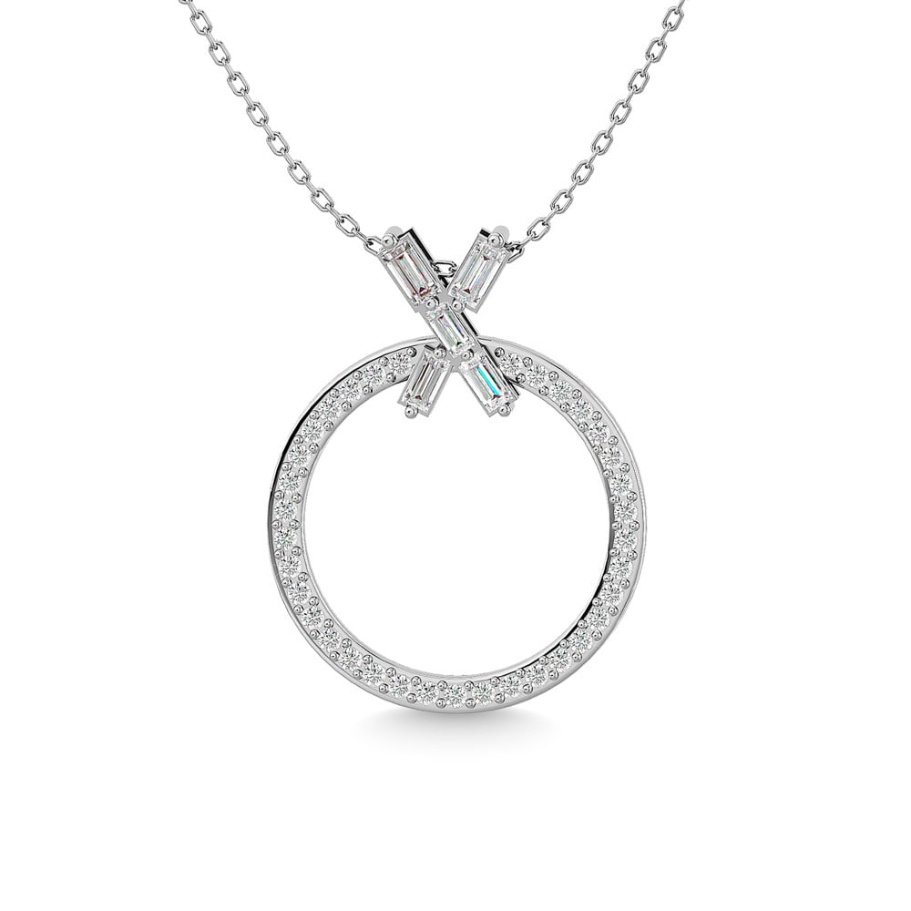Diamond 1/4 Ct.Tw. Fashion Pendant in 10K White Gold: Diamond 1/4 Ct.Tw. Fashion Pendant in 10K White Gold 10k White Gold Stone Color: G-h Stone Clarity: I1 This item may take 2-5 weeks for shipping. The Diamond Depot Guarantee: All items in this auction