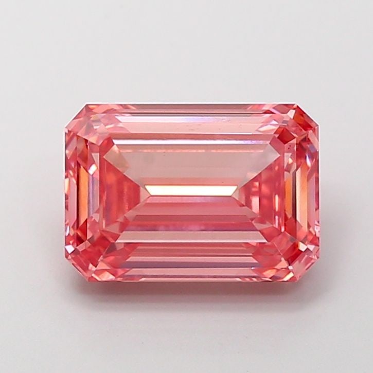 Loose Diamond - EMERALD 5.2ct Fancy Vivid Pink VS1: Loose Diamond - EMERALD 5.2ct Fancy Vivid Pink VS1 Source: This is a real non-mined Diamond that has been grown in a lab Shape: EMERALD Carats: 5.2 Color: Fancy Vivid Pink Certification: IGI Video: