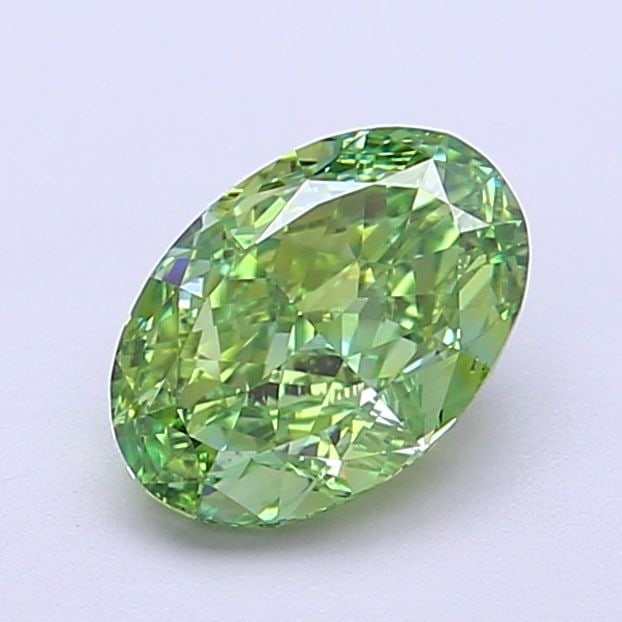 Loose Diamond - OVAL 1.28ct Fancy Vivid Green VS2: Loose Diamond - OVAL 1.28ct Fancy Vivid Green VS2 Source: This is a real non-mined Diamond that has been grown in a lab Shape: OVAL Carats: 1.28 Color: Fancy Vivid Green Certification: IGI Video: