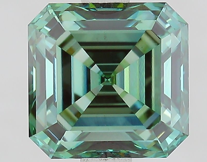 Loose Diamond - ASSCHER 1.83ct Fancy Vivid Green VS1: Loose Diamond - ASSCHER 1.83ct Fancy Vivid Green VS1 Source: This is a real non-mined Diamond that has been grown in a lab Shape: ASSCHER Carats: 1.83 Color: Fancy Vivid Green Certification: IGI