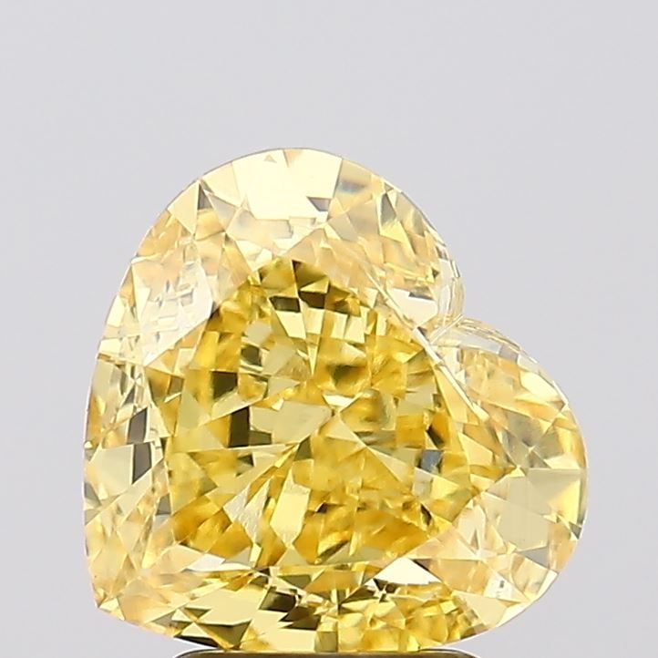 Loose Diamond - HEART 4.01ct Fancy Vivid Yellow VS1: Loose Diamond - HEART 4.01ct Fancy Vivid Yellow VS1 Source: This is a real non-mined Diamond that has been grown in a lab Shape: HEART Carats: 4.01 Color: Fancy Vivid Yellow Certification: IGI