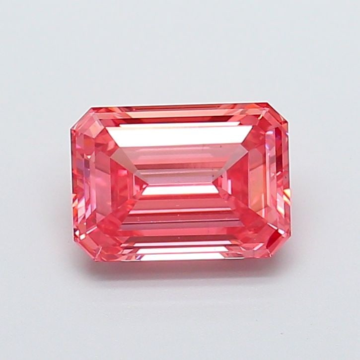 Loose Diamond - EMERALD 3.0ct Fancy Vivid Pink VS2: Loose Diamond - EMERALD 3.0ct Fancy Vivid Pink VS2 Source: This is a real non-mined Diamond that has been grown in a lab Shape: EMERALD Carats: 3.0 Color: Fancy Vivid Pink Certification: IGI Video: