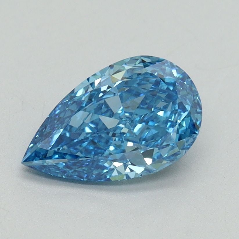 Loose Diamond - PEAR 1.02ct Fancy Vivid Blue VS1: Loose Diamond - PEAR 1.02ct Fancy Vivid Blue VS1 Source: This is a real non-mined Diamond that has been grown in a lab Shape: PEAR Carats: 1.02 Color: Fancy Vivid Blue Certification: IGI Video: