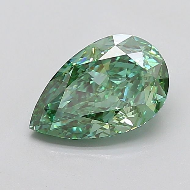 Loose Diamond - PEAR 2.1ct Fancy Vivid Green VS1: Loose Diamond - PEAR 2.1ct Fancy Vivid Green VS1 Source: This is a real non-mined Diamond that has been grown in a lab Shape: PEAR Carats: 2.1 Color: Fancy Vivid Green Certification: IGI Video: