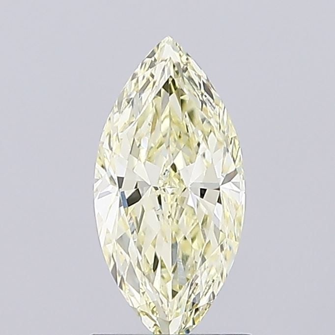 Loose Diamond - MARQUISE 1.01ct Fancy Light Yellow VVS2: Loose Diamond - MARQUISE 1.01ct Fancy Light Yellow VVS2 Source: This is a real non-mined Diamond that has been grown in a lab Shape: MARQUISE Carats: 1.01 Color: Fancy Light Yellow Certification: