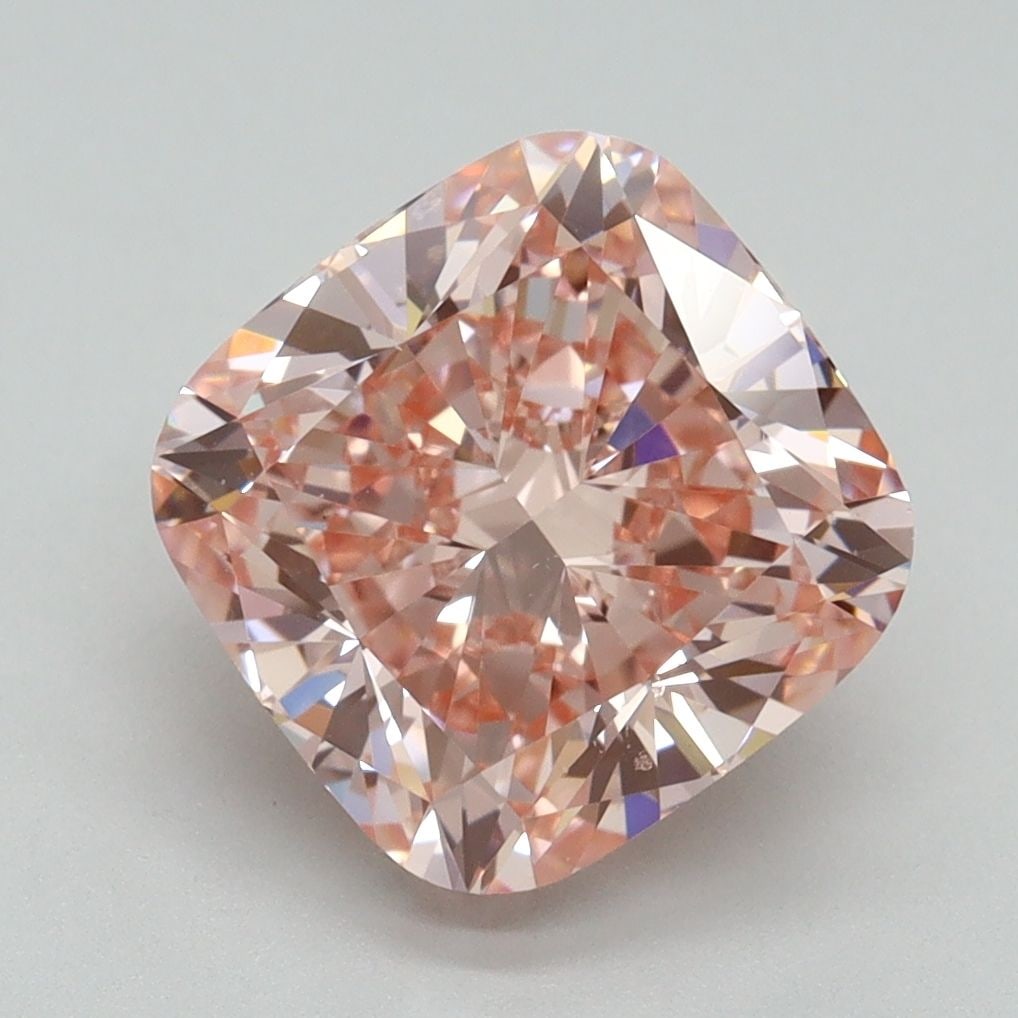 Loose Diamond - CUSHION BRILLIANT 4.02ct Fancy Intense Pink VS1: Loose Diamond - CUSHION BRILLIANT 4.02ct Fancy Intense Pink VS1 Source: This is a real non-mined Diamond that has been grown in a lab Shape: CUSHION BRILLIANT Carats: 4.02 Color: Fancy Intense Pink Ce