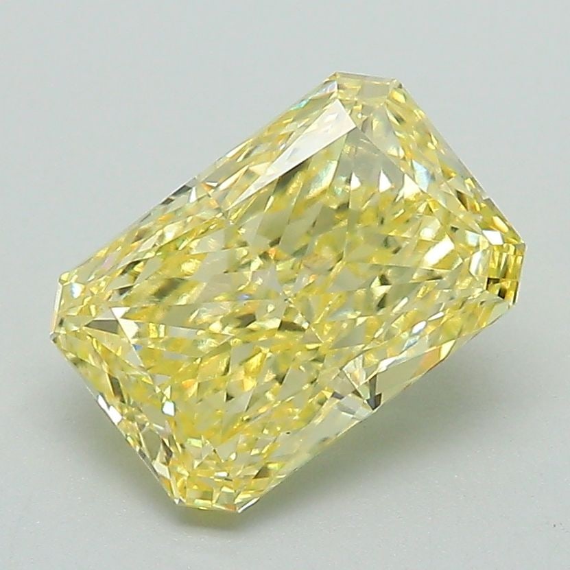 Loose Diamond - RADIANT 2.09ct Fancy Intense Yellow VS1: Loose Diamond - RADIANT 2.09ct Fancy Intense Yellow VS1 Source: This is a real non-mined Diamond that has been grown in a lab Shape: RADIANT Carats: 2.09 Color: Fancy Intense Yellow Certification: