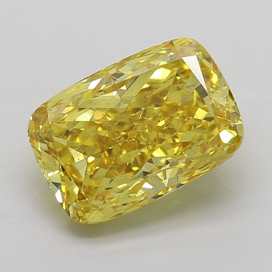 Loose Diamond - CUSHION MODIFIED 5.02ct Fancy Vivid Yellow SI1 (1 of 1)