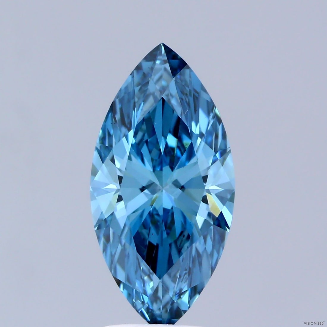 Loose Diamond - MARQUISE 2.6ct Fancy Vivid Blue VS1: Loose Diamond - MARQUISE 2.6ct Fancy Vivid Blue VS1 Source: This is a real non-mined Diamond that has been grown in a lab Shape: MARQUISE Carats: 2.6 Color: Fancy Vivid Blue Certification: IGI Video: