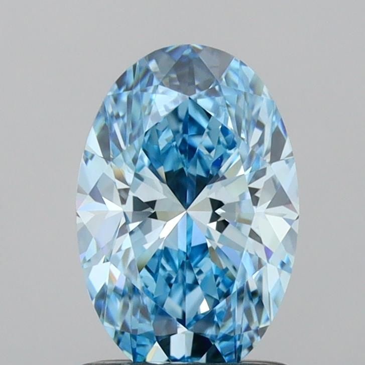 Loose Diamond - OVAL 1.26ct Fancy Vivid Blue VVS1: Loose Diamond - OVAL 1.26ct Fancy Vivid Blue VVS1 Source: This is a real non-mined Diamond that has been grown in a lab Shape: OVAL Carats: 1.26 Color: Fancy Vivid Blue Certification: IGI Video: