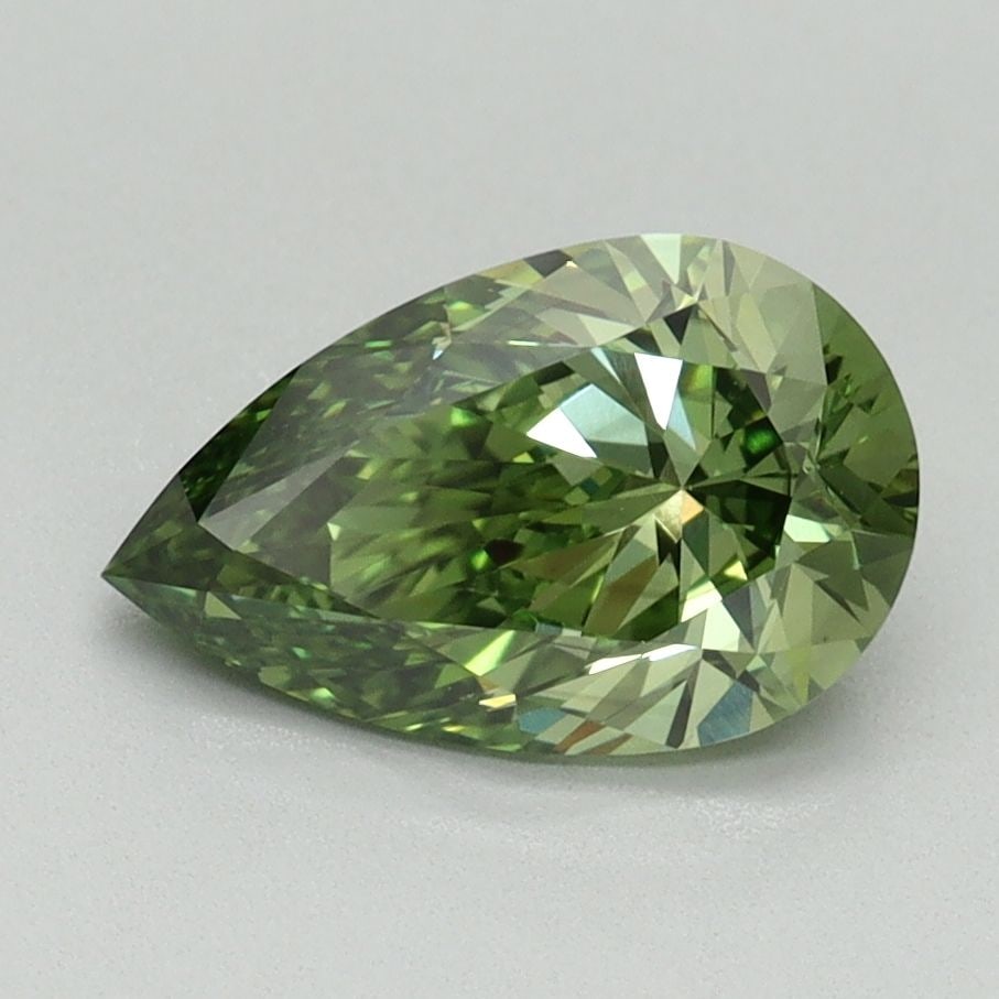 Loose Diamond - PEAR 1.5ct Fancy Vivid Green VS2: Loose Diamond - PEAR 1.5ct Fancy Vivid Green VS2 Source: This is a real non-mined Diamond that has been grown in a lab Shape: PEAR Carats: 1.5 Color: Fancy Vivid Green Certification: IGI Video: