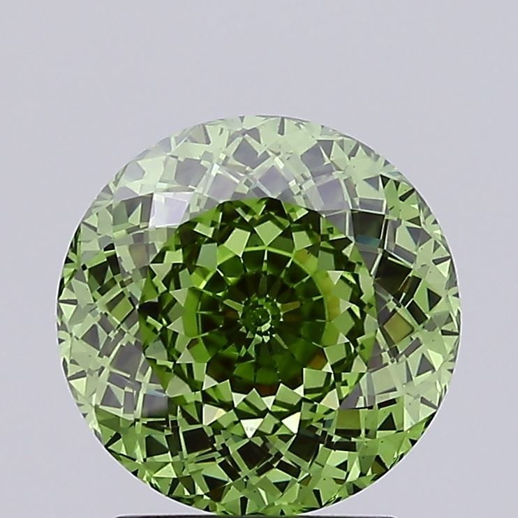 Loose Diamond - ROUND 2.74ct Fancy Vivid Green VS2 (1 of 1)