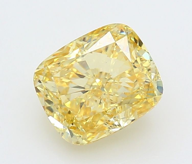 Loose Diamond - CUSHION MODIFIED 2.67ct Fancy Vivid Yellow VS1: Loose Diamond - CUSHION MODIFIED 2.67ct Fancy Vivid Yellow VS1 Source: This is a real non-mined Diamond that has been grown in a lab Shape: CUSHION MODIFIED Carats: 2.67 Color: Fancy Vivid Yellow Cert