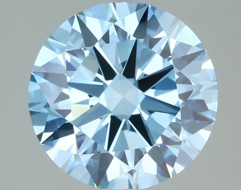 Loose Diamond - ROUND 2.35ct Fancy Vivid Blue VVS2: Loose Diamond - ROUND 2.35ct Fancy Vivid Blue VVS2 Source: This is a real non-mined Diamond that has been grown in a lab Shape: ROUND Carats: 2.35 Color: Fancy Vivid Blue Certification: IGI Video: