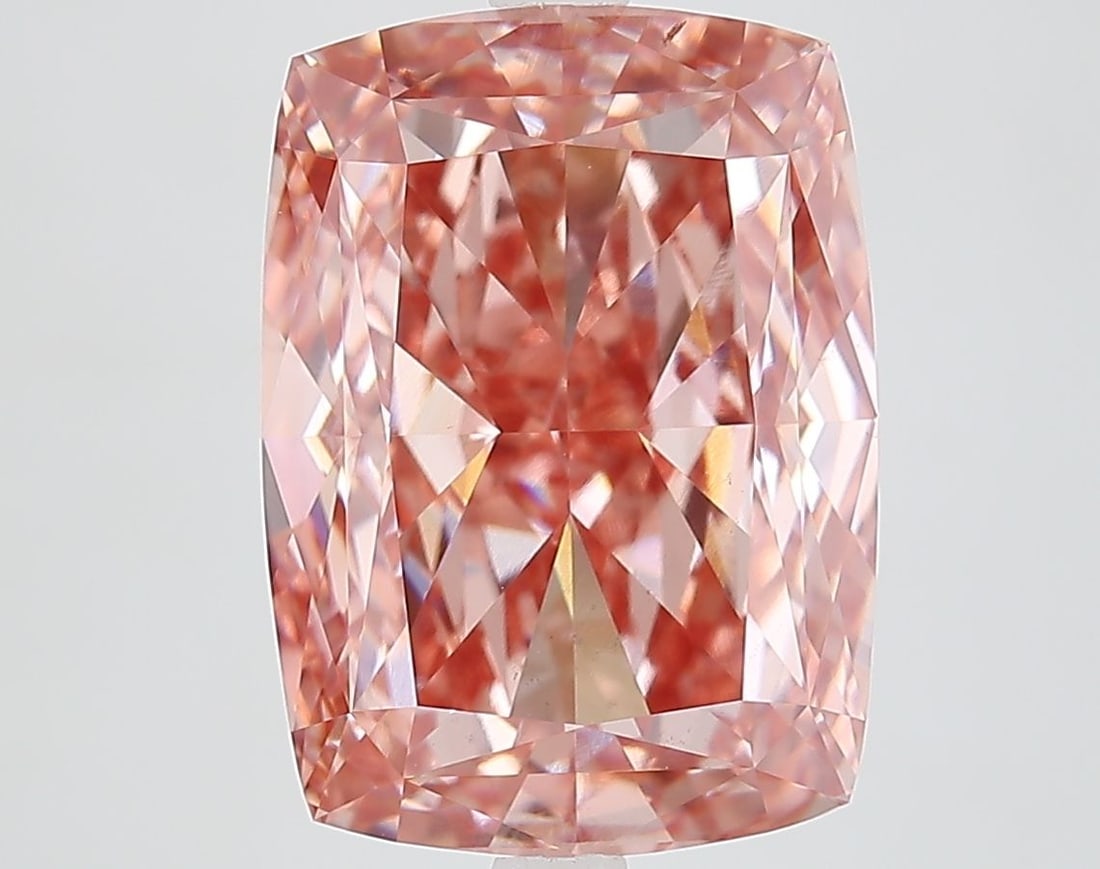 Loose Diamond - CUSHION MODIFIED 7.32ct Fancy Vivid Brownish Pink VS1: Loose Diamond - CUSHION MODIFIED 7.32ct Fancy Vivid Brownish Pink VS1 Source: This is a real non-mined Diamond that has been grown in a lab Shape: CUSHION MODIFIED Carats: 7.32 Color: Fancy Vivid Brow