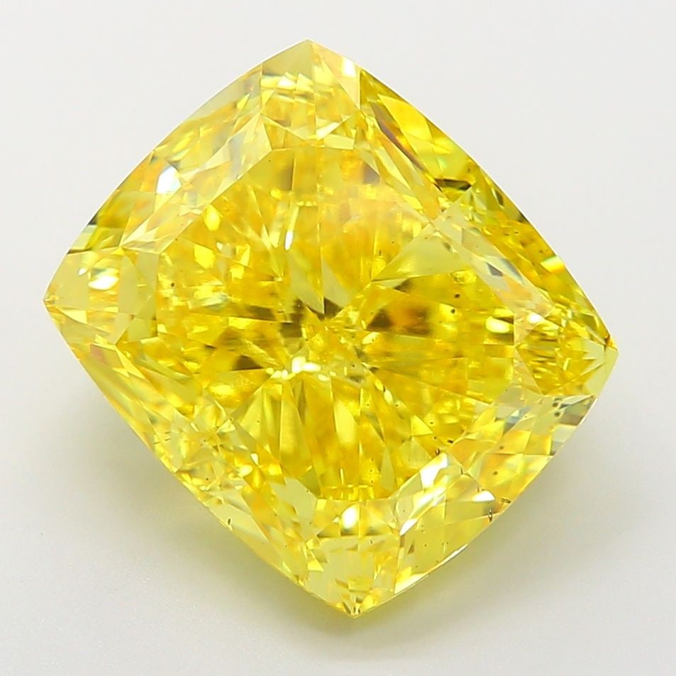 Loose Diamond - CUSHION MODIFIED 10.13ct Fancy Vivid Yellow VS2: Loose Diamond - CUSHION MODIFIED 10.13ct Fancy Vivid Yellow VS2 Source: This is a real non-mined Diamond that has been grown in a lab Shape: CUSHION MODIFIED Carats: 10.13 Color: Fancy Vivid Yellow Ce