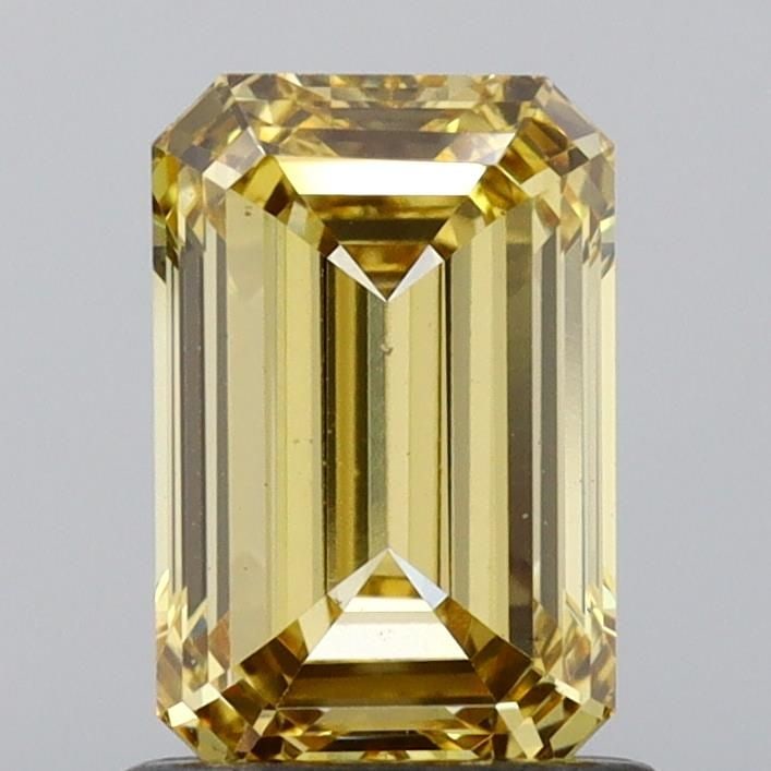 Loose Diamond - EMERALD 1.26ct Fancy Vivid Yellow VS1: Loose Diamond - EMERALD 1.26ct Fancy Vivid Yellow VS1 Source: This is a real non-mined Diamond that has been grown in a lab Shape: EMERALD Carats: 1.26 Color: Fancy Vivid Yellow Certification: NONE