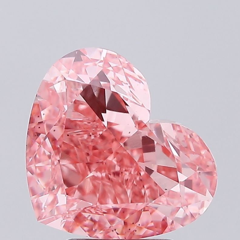 Loose Diamond - HEART 5.02ct Fancy Vivid Pink VS2: Loose Diamond - HEART 5.02ct Fancy Vivid Pink VS2 Source: This is a real non-mined Diamond that has been grown in a lab Shape: HEART Carats: 5.02 Color: Fancy Vivid Pink Certification: IGI Video: