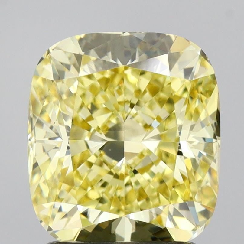 Loose Diamond - CUSHION MODIFIED 2.01ct Fancy Yellow VS1: Loose Diamond - CUSHION MODIFIED 2.01ct Fancy Yellow VS1 Source: This is a real non-mined Diamond that has been grown in a lab Shape: CUSHION MODIFIED Carats: 2.01 Color: Fancy Yellow Certification: I