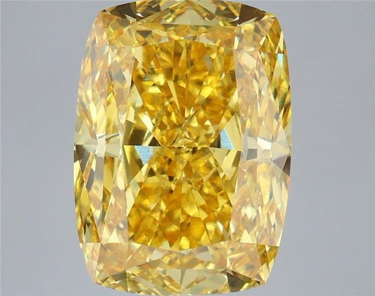 Loose Diamond - CUSHION MODIFIED 9.05ct Fancy Vivid Yellow VS1: Loose Diamond - CUSHION MODIFIED 9.05ct Fancy Vivid Yellow VS1 Source: This is a real non-mined Diamond that has been grown in a lab Shape: CUSHION MODIFIED Carats: 9.05 Color: Fancy Vivid Yellow Cert