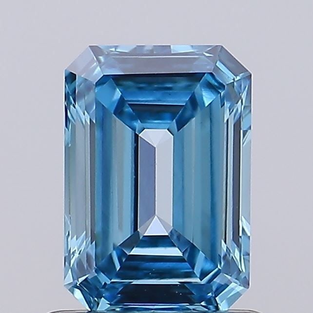 Loose Diamond - EMERALD 0.96ct Fancy Vivid Blue VS1: Loose Diamond - EMERALD 0.96ct Fancy Vivid Blue VS1 Source: This is a real non-mined Diamond that has been grown in a lab Shape: EMERALD Carats: 0.96 Color: Fancy Vivid Blue Certification: IGI