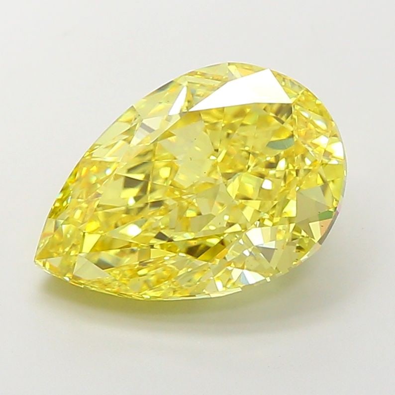 Loose Diamond - PEAR 8.01ct Fancy Vivid Yellow VS2: Loose Diamond - PEAR 8.01ct Fancy Vivid Yellow VS2 Source: This is a real non-mined Diamond that has been grown in a lab Shape: PEAR Carats: 8.01 Color: Fancy Vivid Yellow Certification: IGI Video: