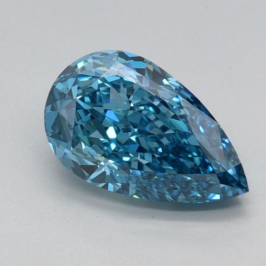 Loose Diamond - PEAR 1.11ct Fancy Vivid Blue VVS2: Loose Diamond - PEAR 1.11ct Fancy Vivid Blue VVS2 Source: This is a real non-mined Diamond that has been grown in a lab Shape: PEAR Carats: 1.11 Color: Fancy Vivid Blue Certification: IGI Video:
