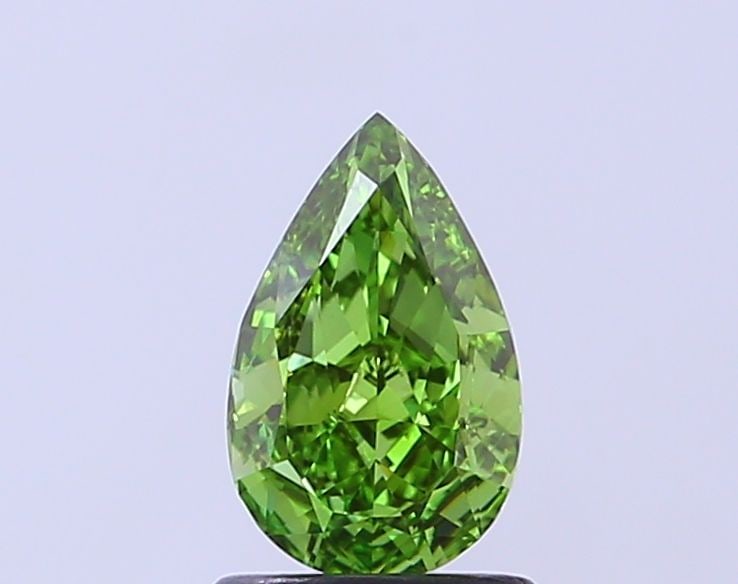 Loose Diamond - PEAR 1.01ct Fancy Vivid Green VVS2: Loose Diamond - PEAR 1.01ct Fancy Vivid Green VVS2 Source: This is a real non-mined Diamond that has been grown in a lab Shape: PEAR Carats: 1.01 Color: Fancy Vivid Green Certification: IGI Video: