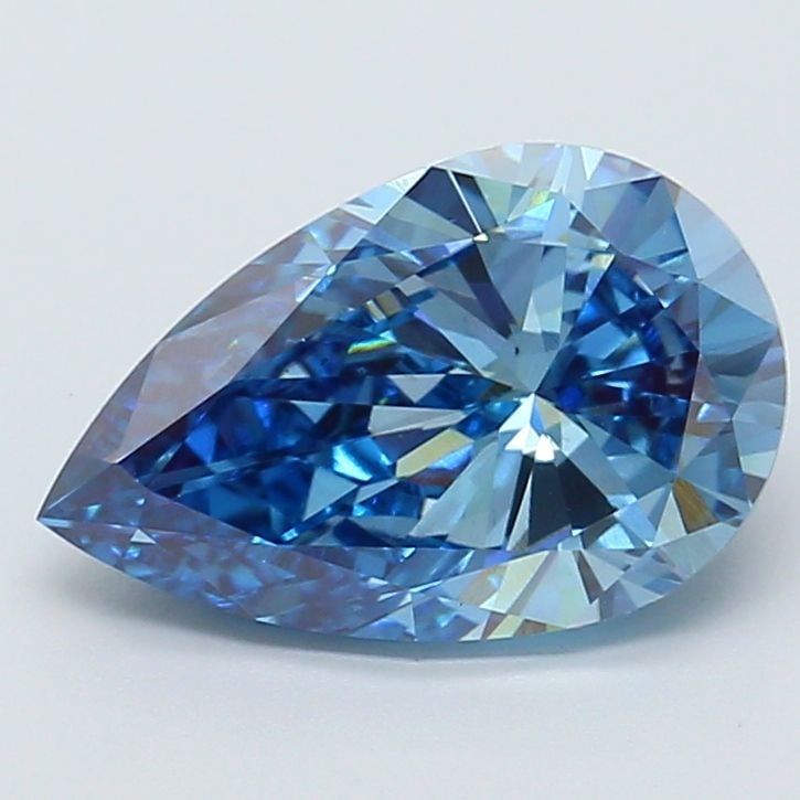 Loose Diamond - PEAR 3.18ct Fancy Vivid Blue VS1: Loose Diamond - PEAR 3.18ct Fancy Vivid Blue VS1 Source: This is a real non-mined Diamond that has been grown in a lab Shape: PEAR Carats: 3.18 Color: Fancy Vivid Blue Certification: IGI Video: