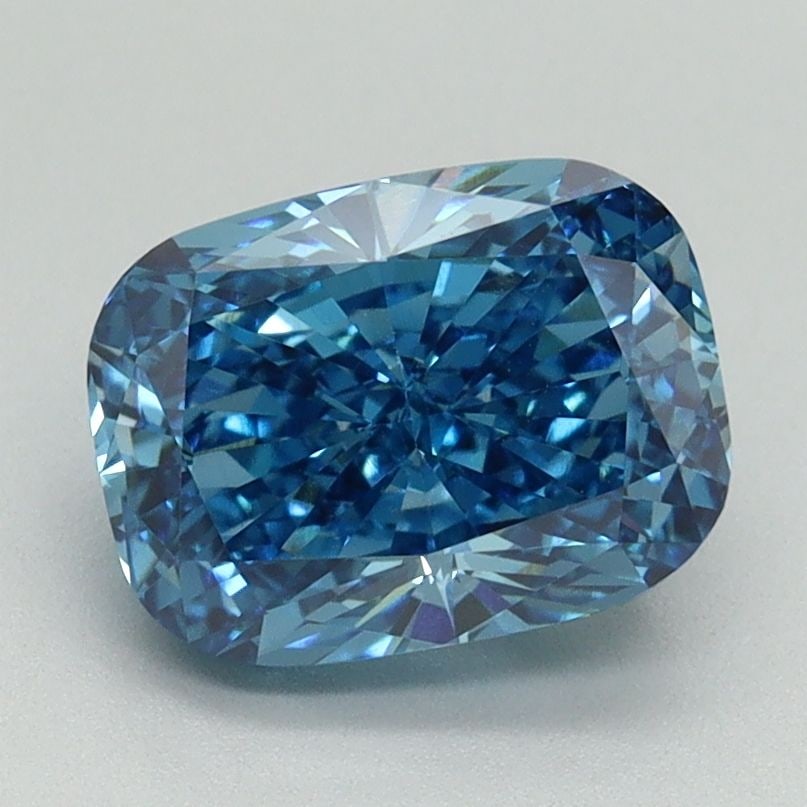 Loose Diamond - CUSHION BRILLIANT 2.05ct Fancy Vivid Blue VVS2: Loose Diamond - CUSHION BRILLIANT 2.05ct Fancy Vivid Blue VVS2 Source: This is a real non-mined Diamond that has been grown in a lab Shape: CUSHION BRILLIANT Carats: 2.05 Color: Fancy Vivid Blue Certi