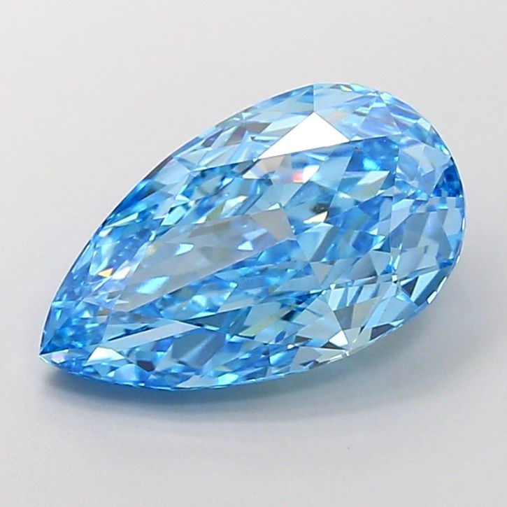 Loose Diamond - PEAR 6.08ct Fancy Vivid Blue VS1: Loose Diamond - PEAR 6.08ct Fancy Vivid Blue VS1 Source: This is a real non-mined Diamond that has been grown in a lab Shape: PEAR Carats: 6.08 Color: Fancy Vivid Blue Certification: IGI Video:
